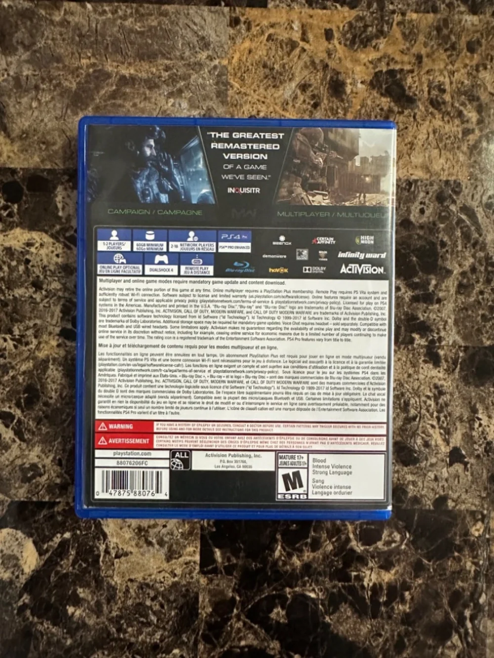 Call Of Duty: Modern Warfare Remastered Sony PS4 Video Game - Picture 3 of 3